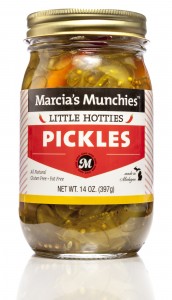 Little Hotties Thinly sliced pickle chips with a kick. 
